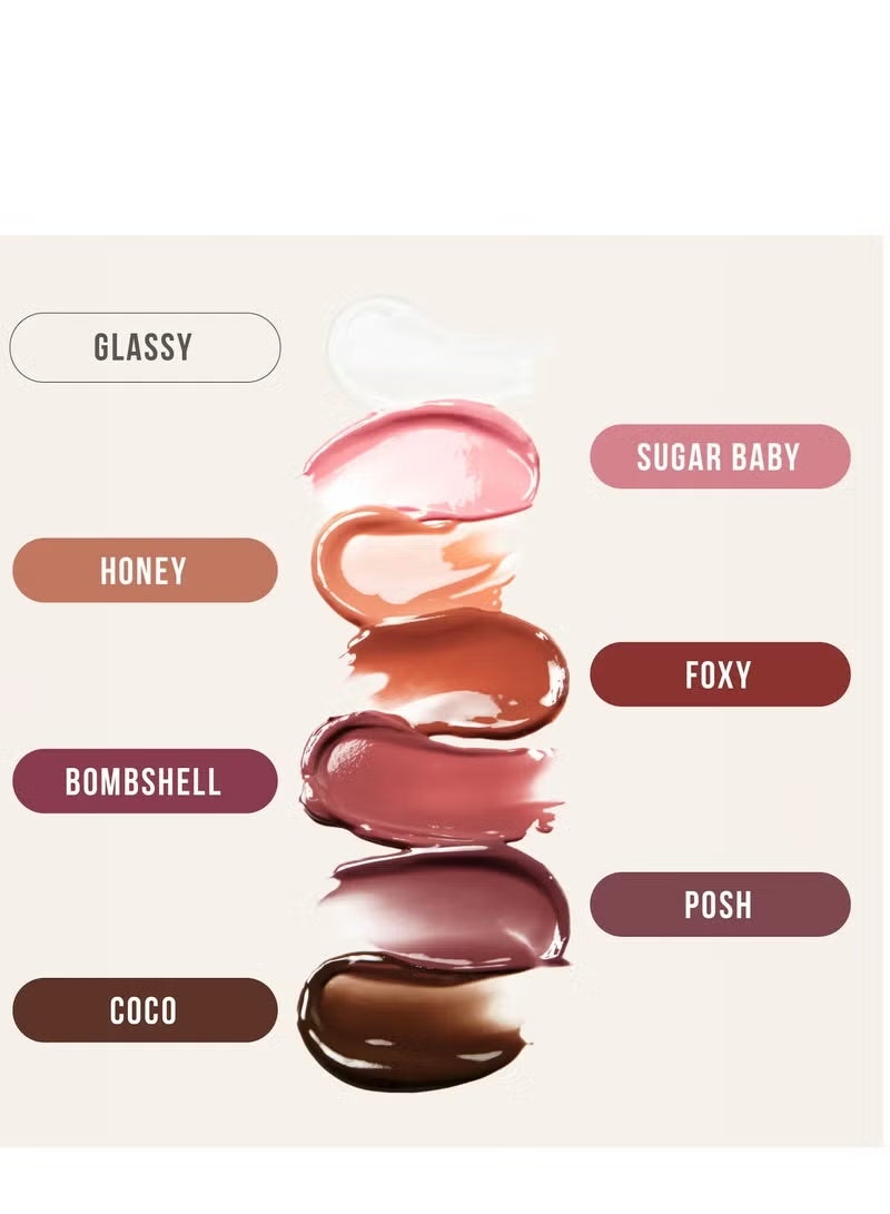 Huda Faux Filler Extra Shine Lip Gloss - 3.9ml Bombshell - pinky brown - Image 2